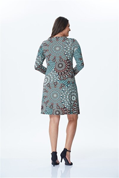 MYLİNE Yakası Çapraz Biyeli Örme Elbise