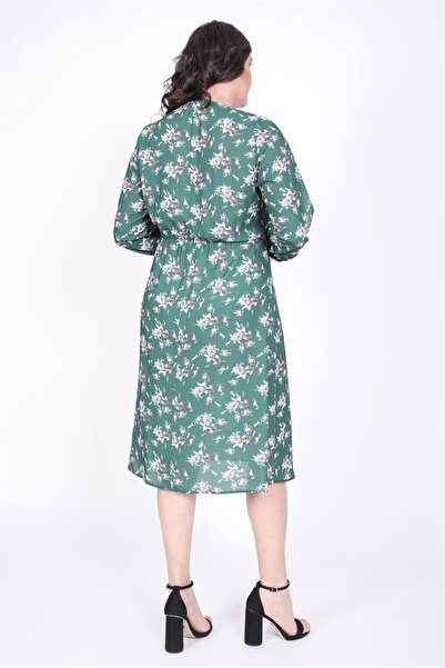 MYLİNE Beli Lastikli Anvelop Elbise