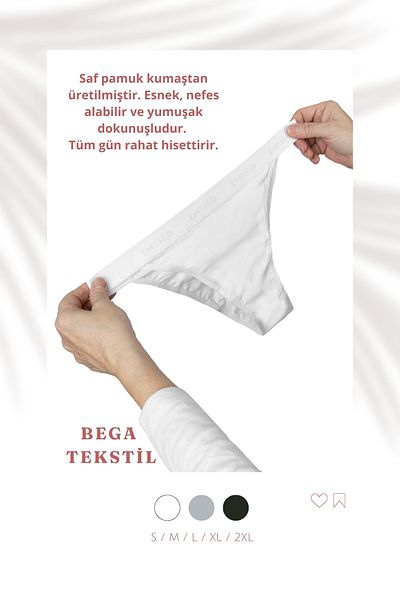 BEGATEKS Τα γυναικεία βραζιλιάνικα εσώρουχα έχουν βαμβακερά και άνετα 6 τεμάχια