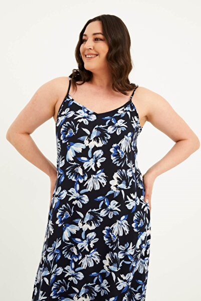 MYLİNE V-Neck Lace-Up Dress with Rope Straps