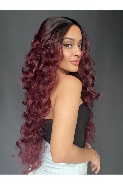 Suzan Peruk Full Tül peruk Heryöne ayrım yapılır toplanır Dalgalı Dansöz Boy tül peruk