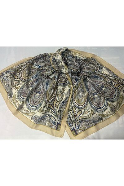 ALTUNTAŞ Women's Cotton Pastel Yellow Retro Etnic Shawl