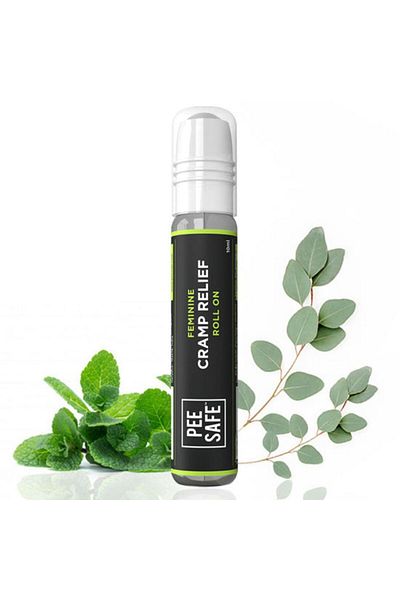 Pee Safe PeeSafe Feminine Cramp Relief Roll On,100% Herbal period pain reliever-10ml - Pack of 3