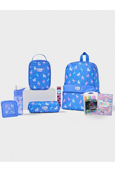 SMIGGLE 8 Parça Okul Seti – Çanta, Beslenme, Matara, Kalemlik