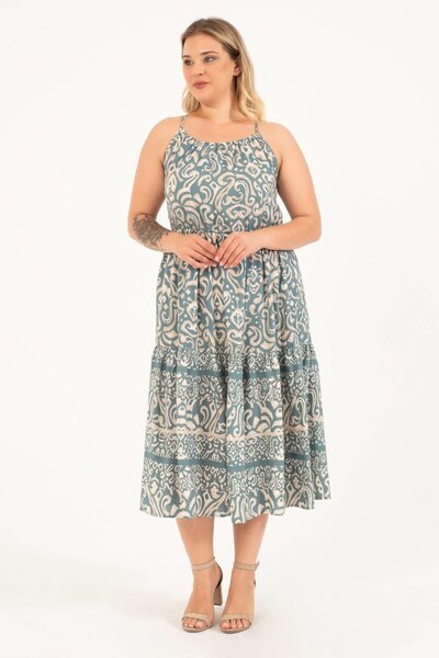 MYLİNE Φόρεμα με κορδόνι στο πίσω μέρος και κορδόνι στον αυχένα