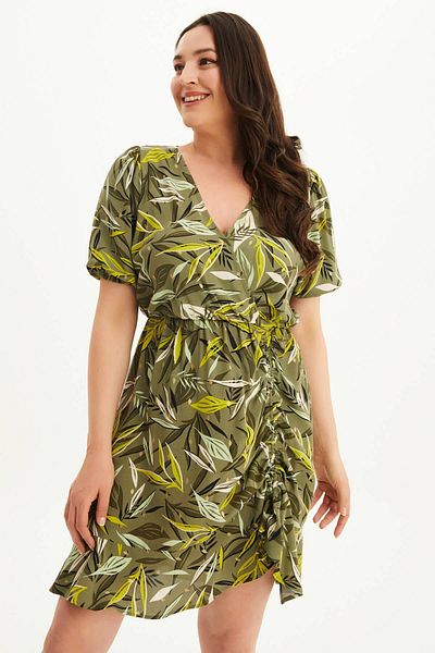 MYLİNE Wrap Gather Detailed Dress