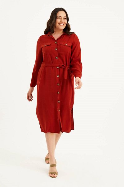 MYLİNE Rochie jacquard cu curea cu buzunare