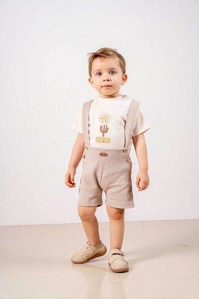 bombe Baby Kids Natural Cotton 2-Piece Set First I Trend Fashion Bottom Top Set