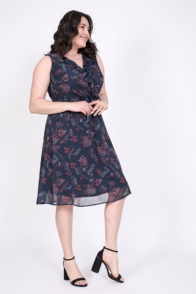 MYLİNE Rochie din șifon cu căptușeală încrucișată