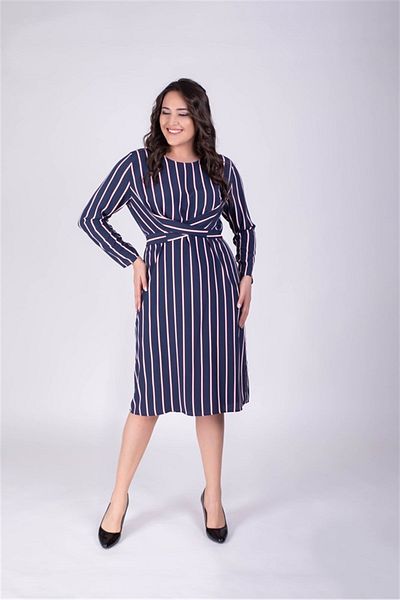 MYLİNE Rochie cu dungi cu detaliu de legare