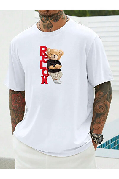 EFFRENATU Μπλουζάκι Unisex με κοντό μανίκι με στάμπα Relax