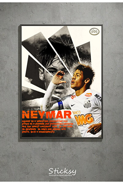 Sticksy Neymar Poster , Çerçevesiz Duvar Posteri Kalın Kağıt Afiş HD Baskı