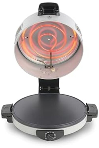 ALSAIF Electric Bread Maker With Non-stick Cooking Surface And Temperature Control, 30cm, 1600w, Light Grey