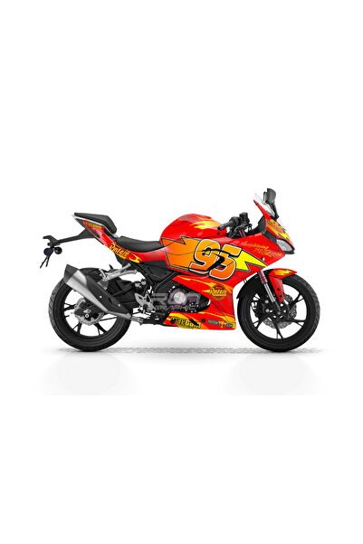 Run Grafik Shop Rks Srk 125-250r Uyumlu Şimşek Araba Graphic Kit Sticker Set
