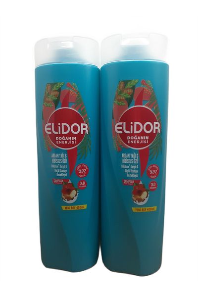 Elidor 400 Ml X 2 Pieces Argan Oil and Hibiscus Extract Shampoo