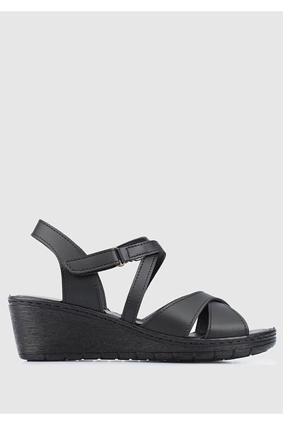 Eclipse Black Heeled Sandals for Women