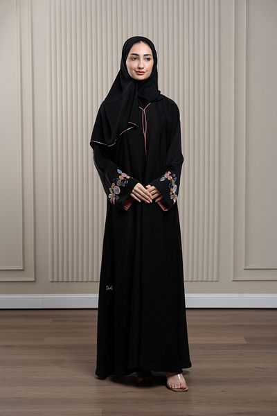 LAVİNİA عباية لافينيا النسائية، تفاصيل يدوية، كريستال وأكمام من الخرز الياباني بستة ألوان.