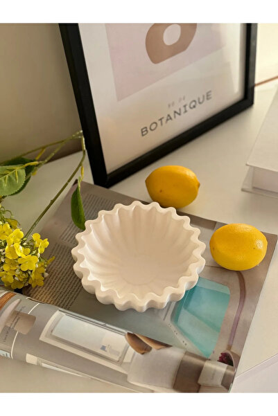 Misse Decorative Pinterest Plate Round Serrated Concrete Bowl Sugar Bowl