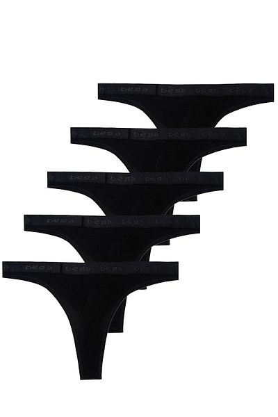 BEGATEKS Kaditeks - Cotton Thong Women's Panties 5 Pack