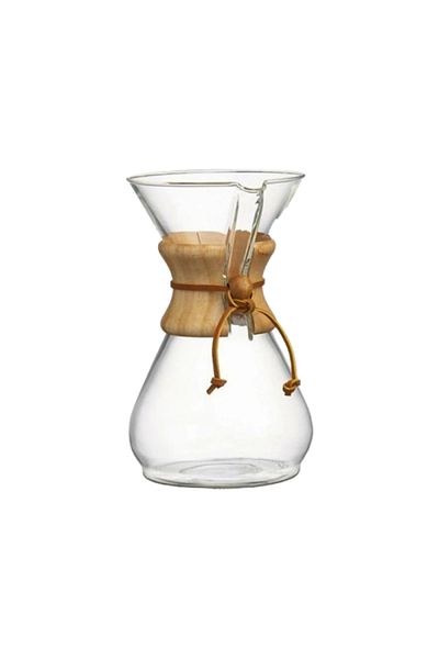 rebune Chemex Coffee Maker, Wooden Design, 800ml, Glass