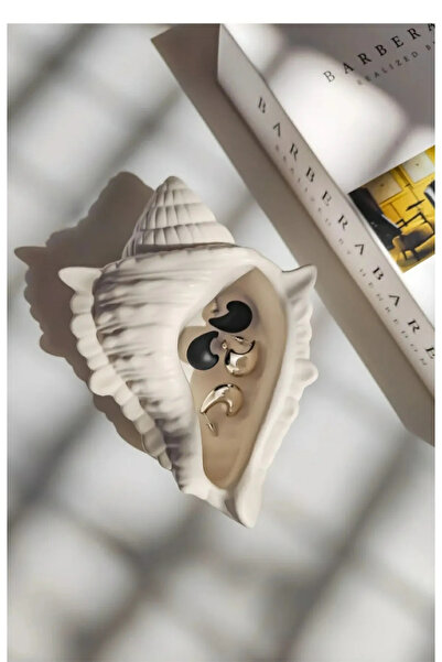 Misse Διακοσμητικό πιάτο με κοχύλια μεγάλου μεγέθους, μπολ κεριών, πιάτο παρουσίασης, οργανωτής, διακοσμητικό αντικείμενο