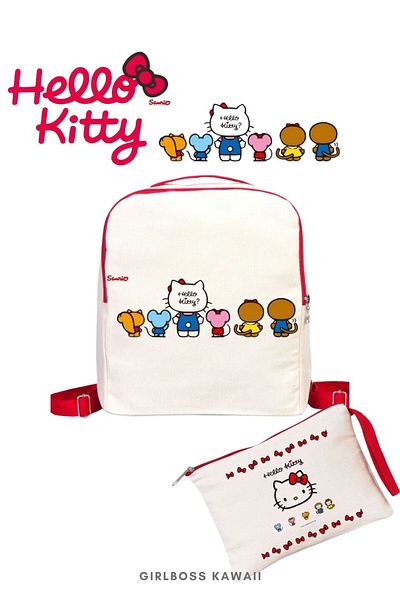 Girlboss Kawaii Hello Kitty Special Row Girlboss 2 Piece Clutch Set