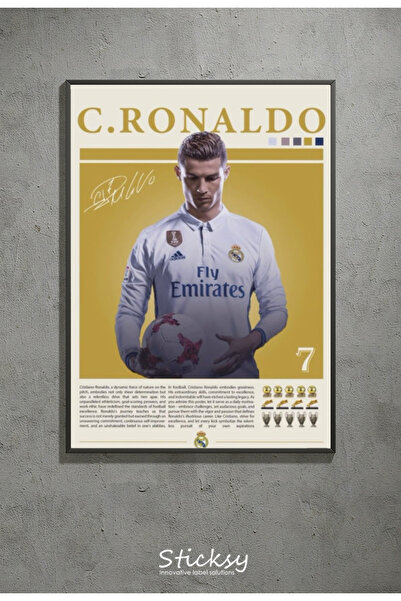 Sticksy Cristiano Ronaldo Poster , Duvar Posteri - Kağıt Afiş HD Baskı