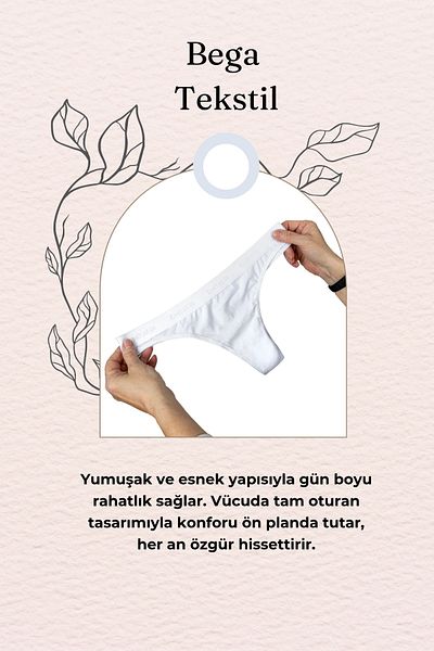 BEGATEKS Chiloți de damă din bumbac, pachet de 6