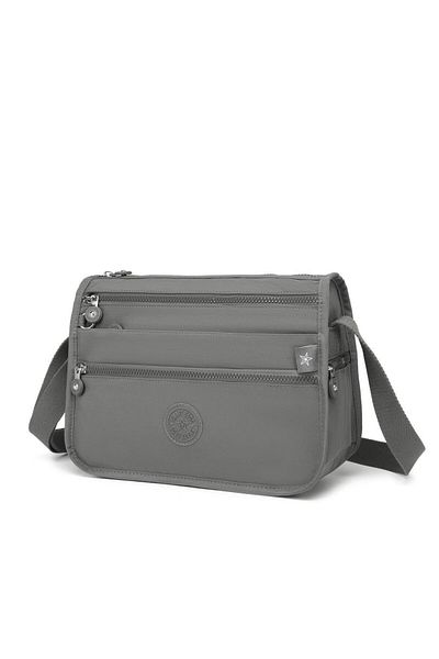 SMART BAGS Geantă de umăr pentru femei Messenger Smart Bags 1128 Gri închis