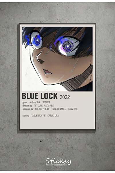 Sticksy Blue Lock Poster , Çerçevesiz Duvar Posteri Kalın Kağıt Afiş Anime