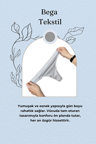 BEGATEKS KADITEKS - Бавовняні трусики-танго для жінок, упаковка 5 штук