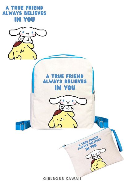 Girlboss Kawaii Girlboss 2-pack clutch set Cinnamoroll Pompompurin best friends bff