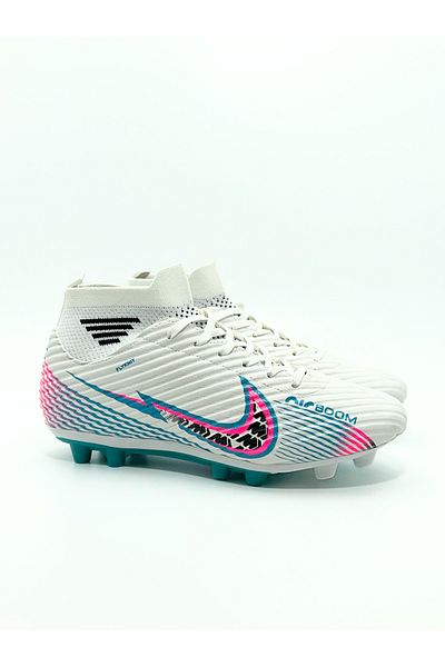 ZSHOES White Turquoise Socks/Ankle Football Field Football Cleats
