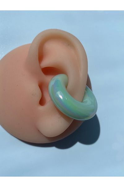 kurukafagift Compression Earcuff Oversized Colorful Lightweight Model Cartilage Earrings