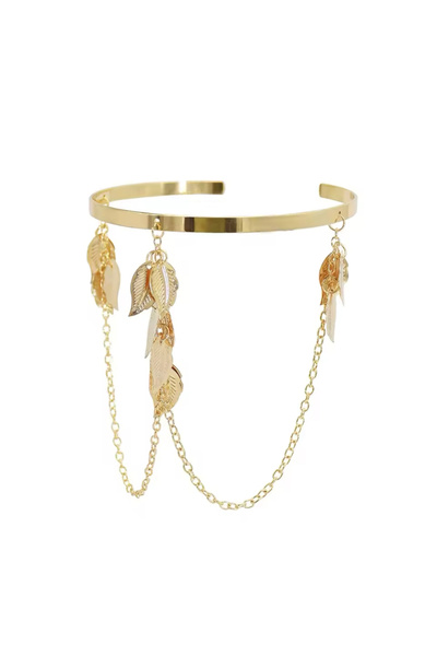 Girift Vintage Veno Yaprak Detaylı Kol Takısı Üst Kol Bileziği