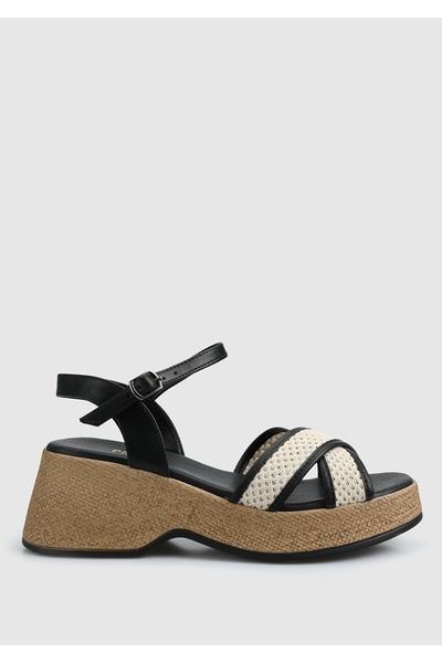 Provoq Μαύρα πέδιλα με τακούνι για γυναίκες