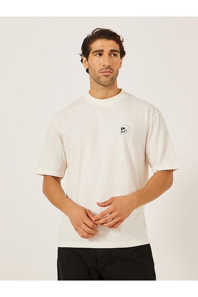 Styli Front and Back Skull Print Oversized T-Shirt