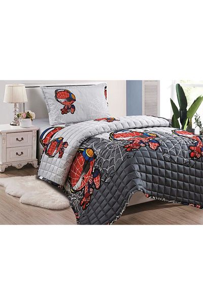 Moon Premium microfiber double bed sheet with children's drawings, 170*210cm