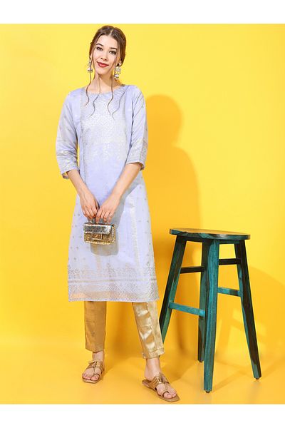 Vishudh By Styli Women Blue Ethnic Motifs Printed Kurta