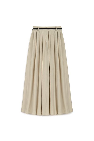 praye Belted Tight Skirt Long Skirt Stone