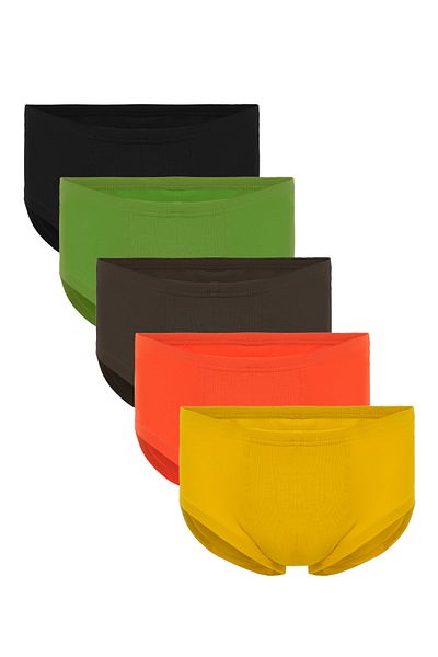 Steve Wolls Men's Colorful 5 Pack Bamboo Hipster - 25505