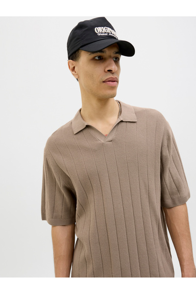 Jack & Jones قميص بولو مخطط بأكمام قصيرة