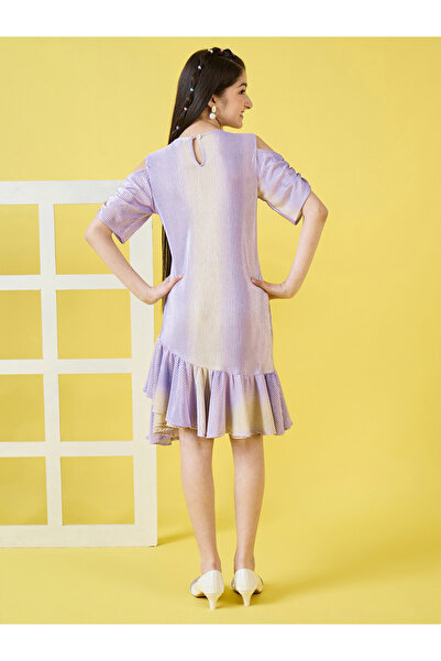 Stylo Bug By Styli Ombre Striped Asymmetric A-Line Dress