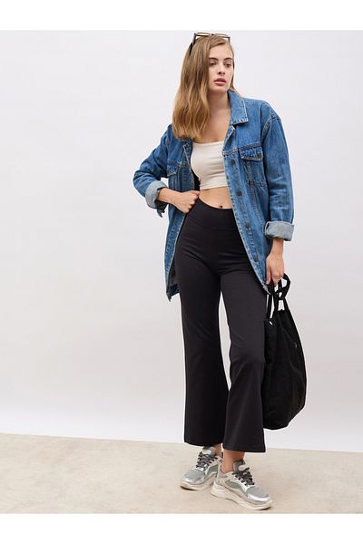 Styli Elasticated Waistband Flared Leggings
