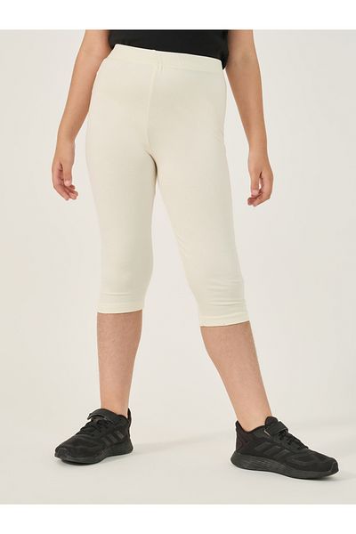 Styli Elastic Waistband Basic Capri Length Leggings