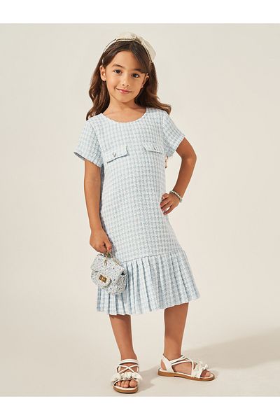 Styli Plaid Midi Skater Dress