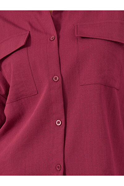 Styli Button Down Spread Collar Oversized Shirt