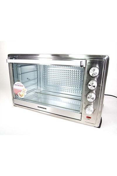 ALSAIF Electric Hummer Pro Oven Double Glass Door With Control Handle And Interior Lamp, 80l, 2800w, Silver