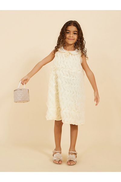 Styli Textured Mesh Sleeveless Dress