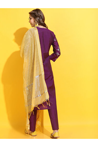 Vishudh By Styli Vishudh Women Floral Kurta with Trouser & Dupatta